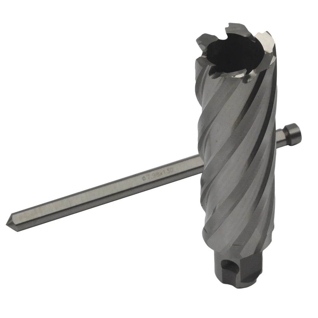28 x 75mm D.O.C HSS Weldon Shank Annular Cutter with Pilot Pin-0