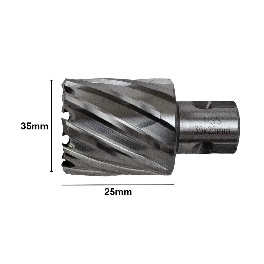35 x 25mm D.O.C HSS Weldon Shank Annular Cutter-1