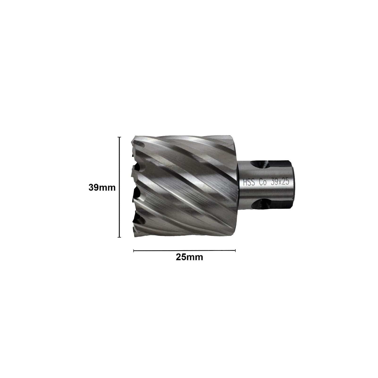 39 x 25mm D.O.C HSS Weldon Shank Annular Cutter-1