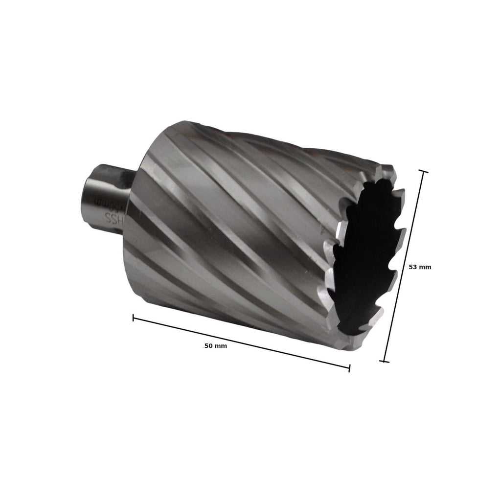 53 x 50mm D.O.C HSS Weldon Shank Annular Cutter-1