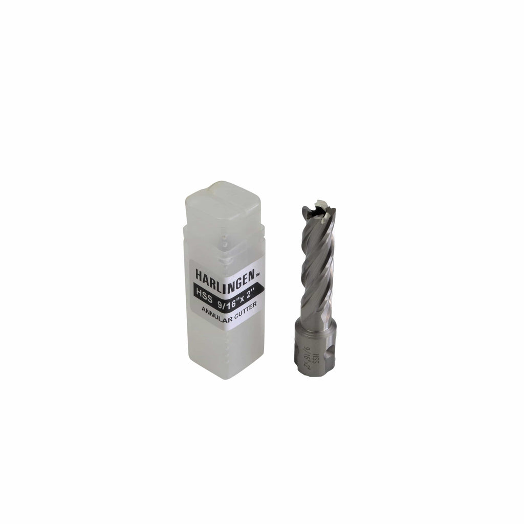 9/16" x 2" HSS Annular Cutter, 3/4" Universal Weldon Shank, Harlingen Rotabroach-0