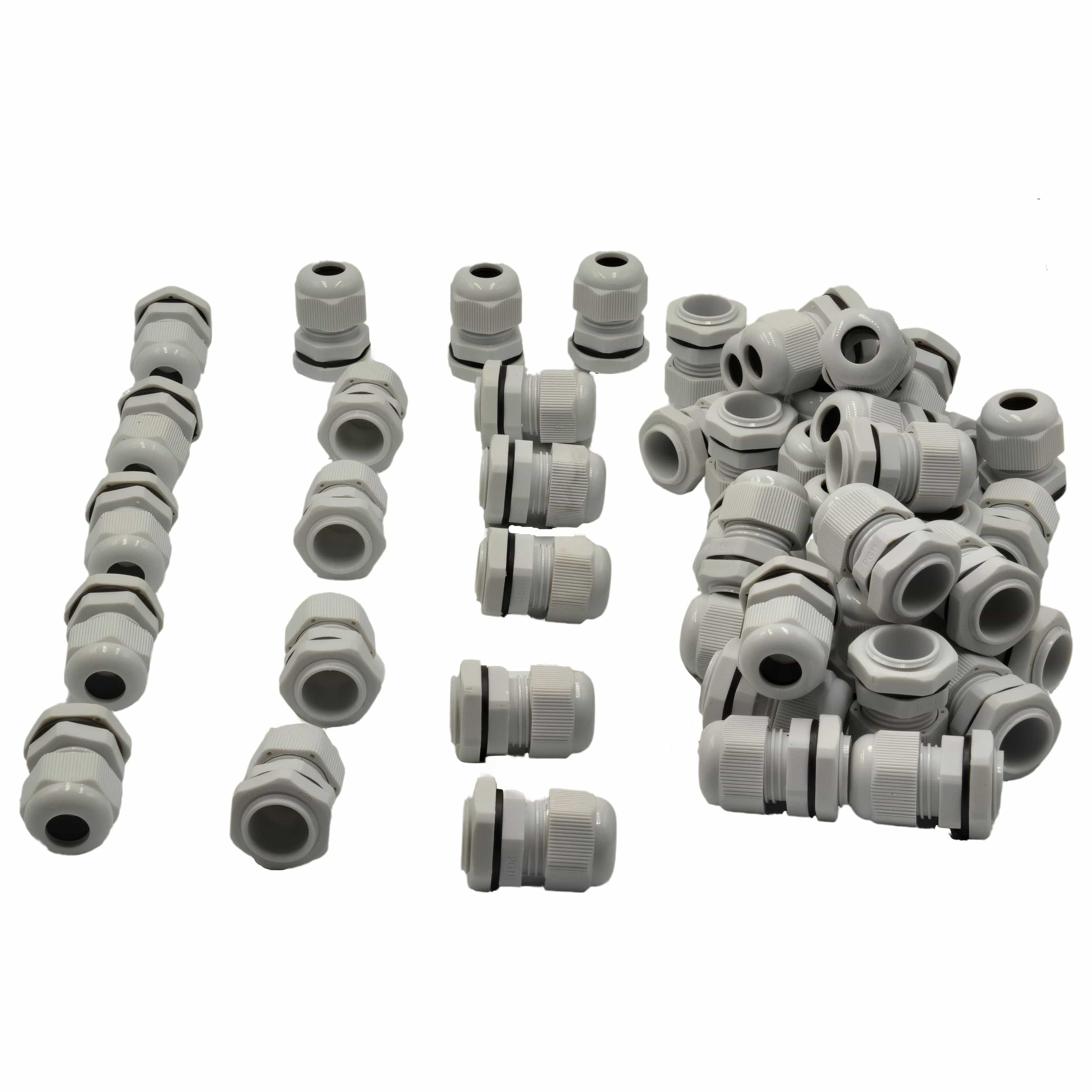 50 Pack IP68 PG11 White Nylon Cable Gland 5-10mm Cable Range-3