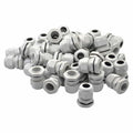 50 Pack IP68 PG13.5 White Nylon Cable Gland 6-12mm Cable Range-0