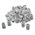 50 Pack IP68 PG9 White Nylon Cable Gland 4-8mm Cable Range-0