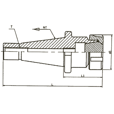Spring Collet Chuck NT40 ER40 60 – Precision ER40 Collet Chuck for NT40 / ISO 40 Spindles-1