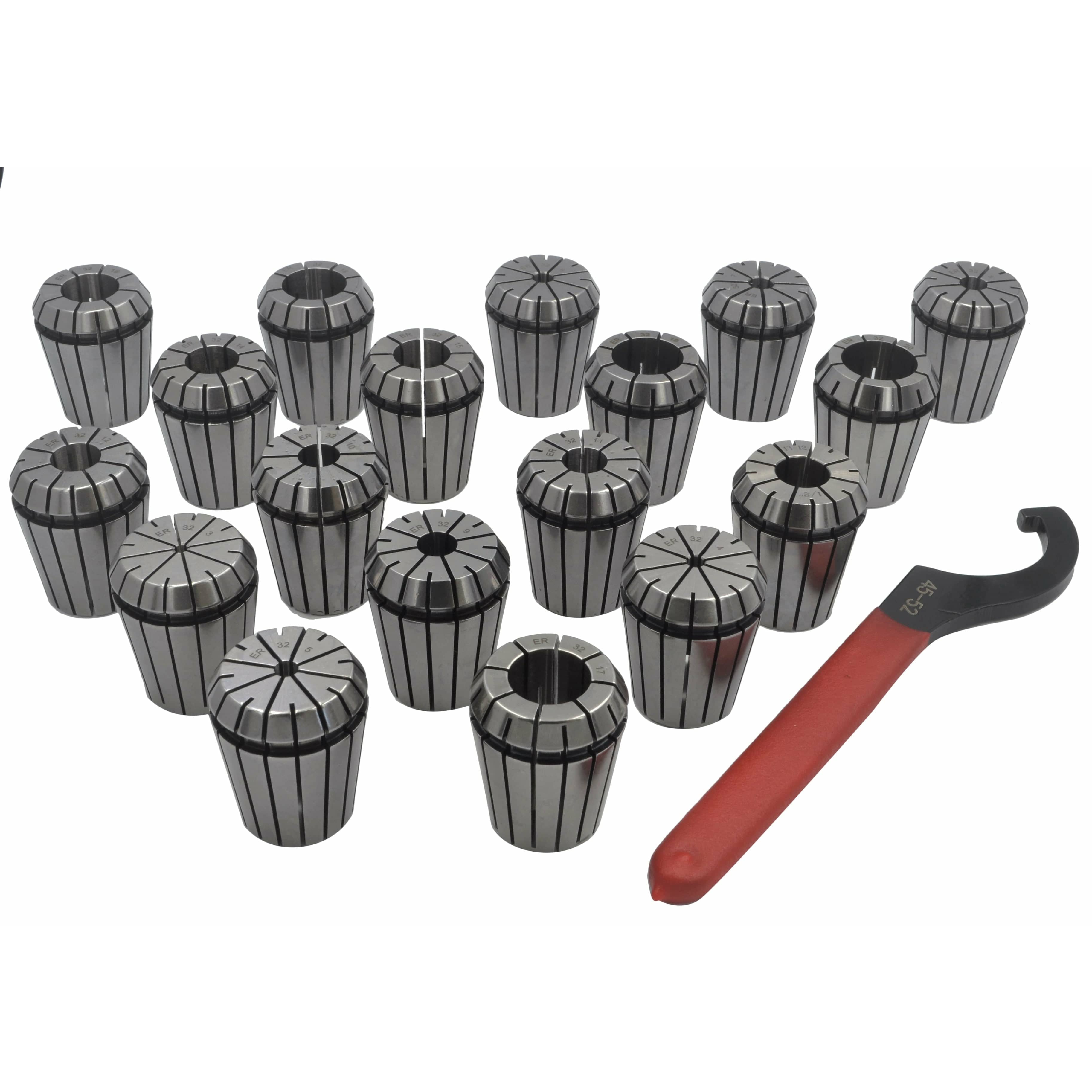 18 pc collets 3-20mm ER32 MT2 Precision Milling Collet Set-2