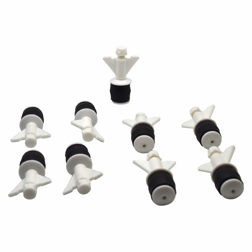 9x Nylon Mechanical Pipe Test Plug Bung with 10mm Bypass 23mm to 32mm-1