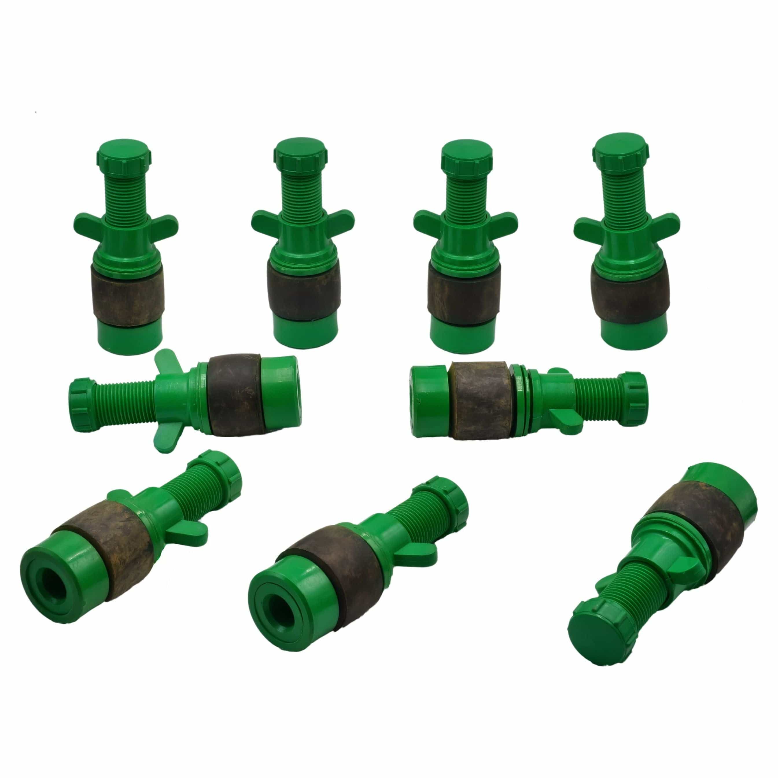 9x Nylon Mechanical Pipe Test Plug Bung with 13mm Bypass 38mm to 44mm-1