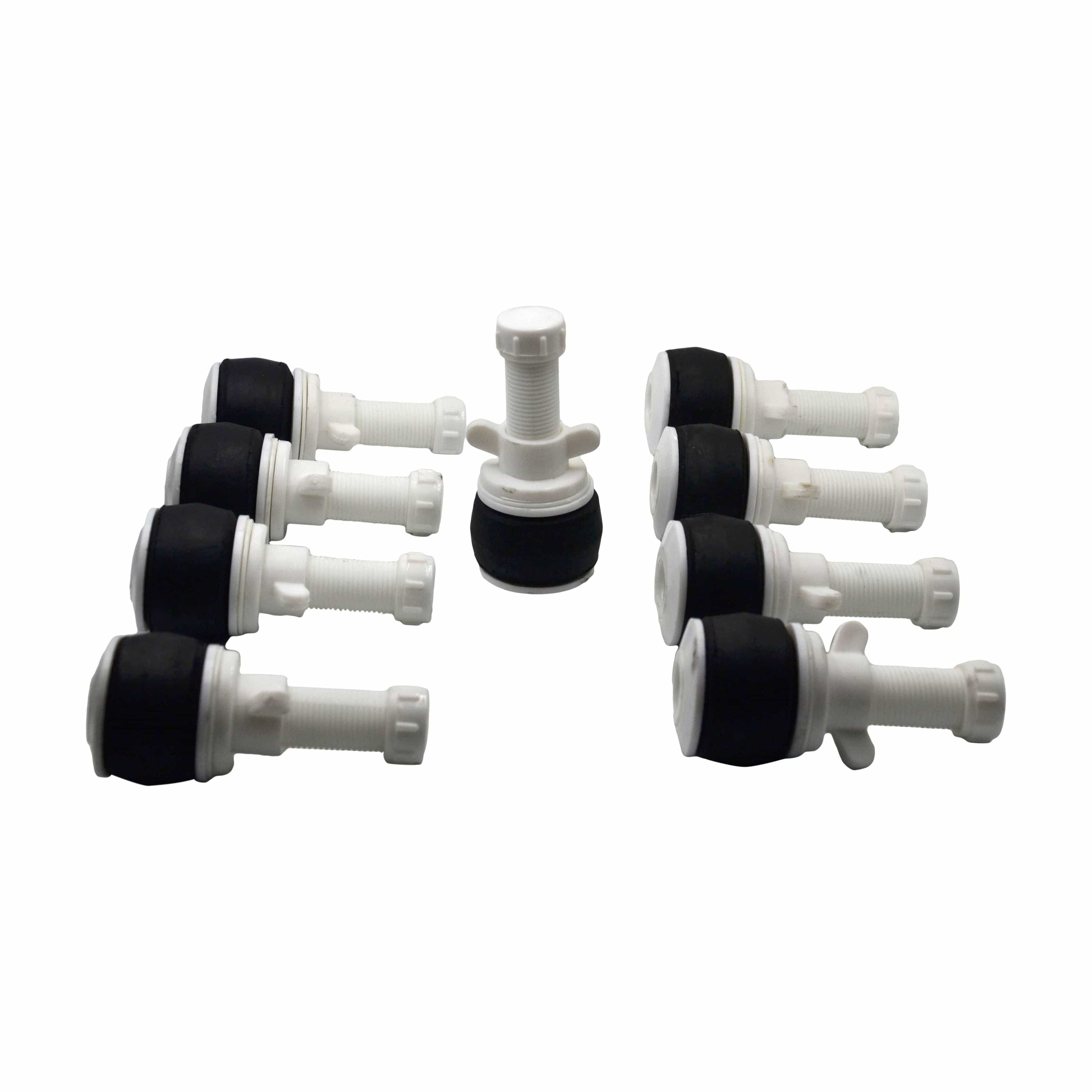 9x Nylon Mechanical Pipe Test Plug Bung with 13mm Bypass 49mm to 54mm-0