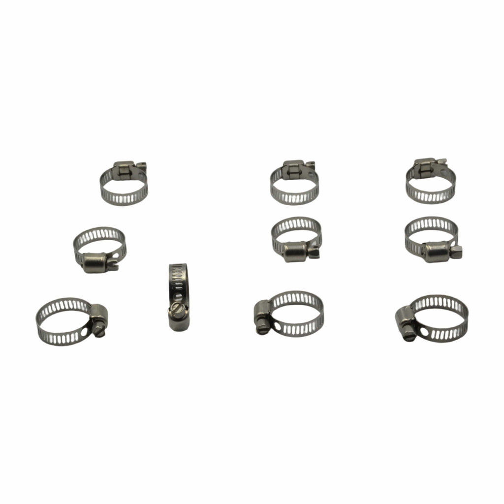 10 Piece 304 Stainless Steel 12-23mm Worm Drive Hose Clamp-4