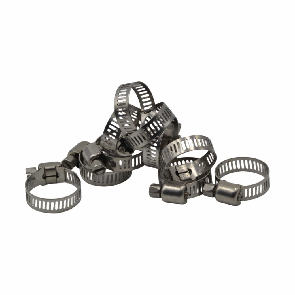 10 Piece 304 Stainless Steel 12-23mm Worm Drive Hose Clamp-3
