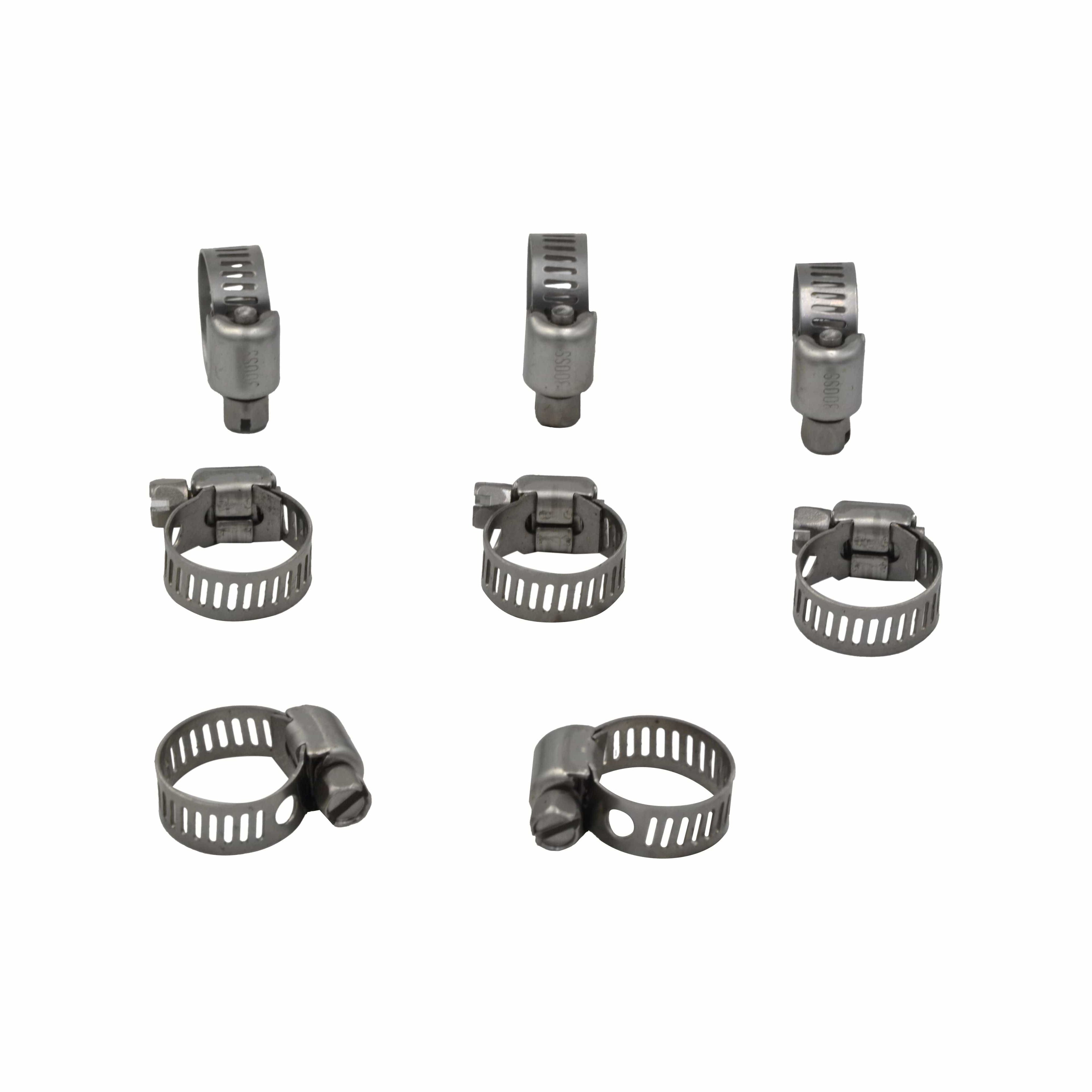 10 Piece 304 Stainless Steel 7-16mm Worm Drive Hose Clamp-4