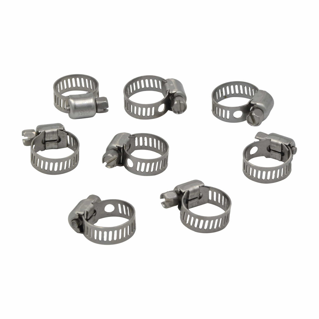 10 Piece 304 Stainless Steel 7-16mm Worm Drive Hose Clamp-3