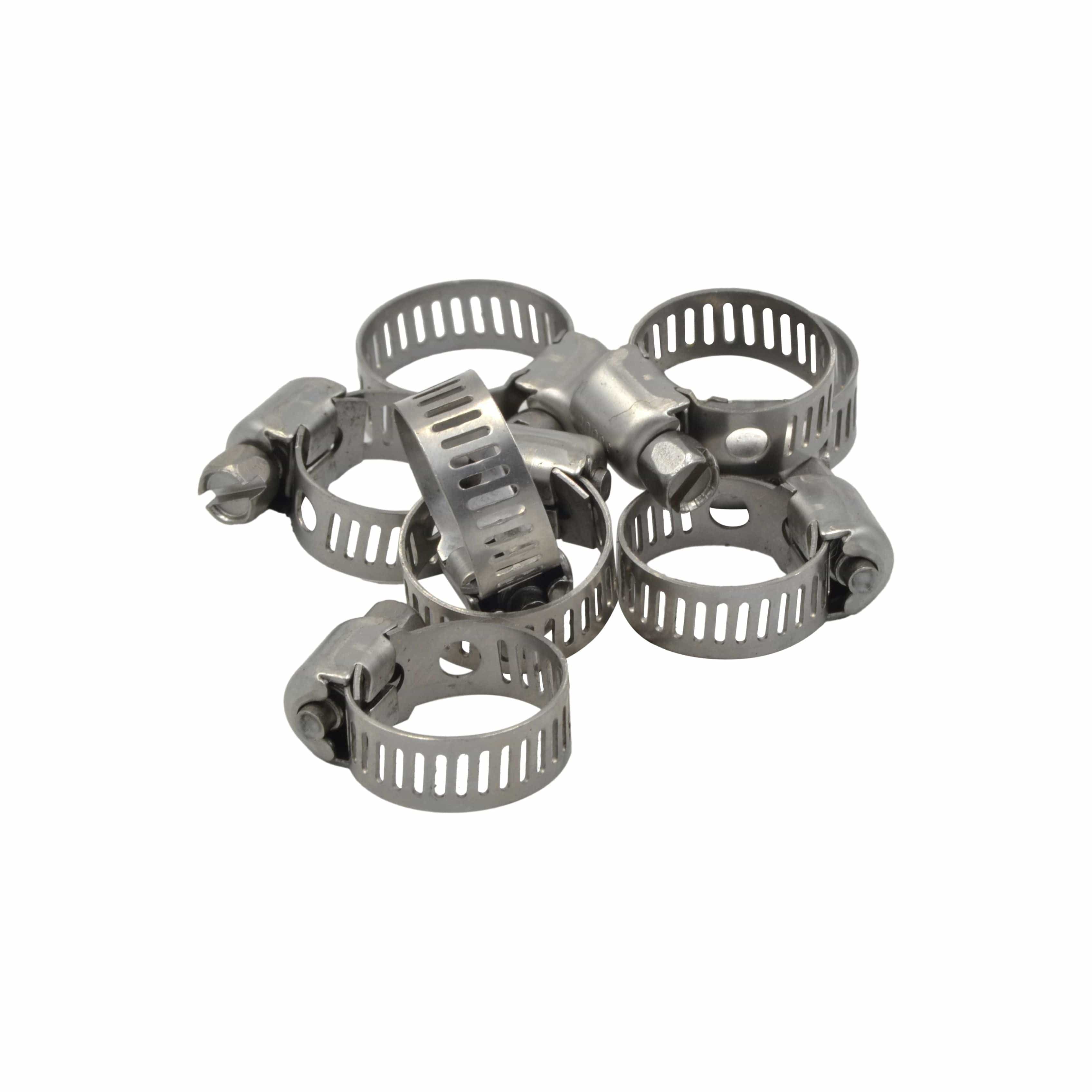 10 Piece 304 Stainless Steel 7-16mm Worm Drive Hose Clamp-2