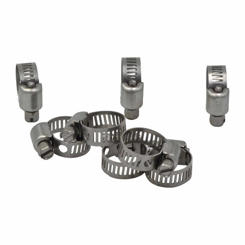 10 Piece 304 Stainless Steel 7-16mm Worm Drive Hose Clamp-0