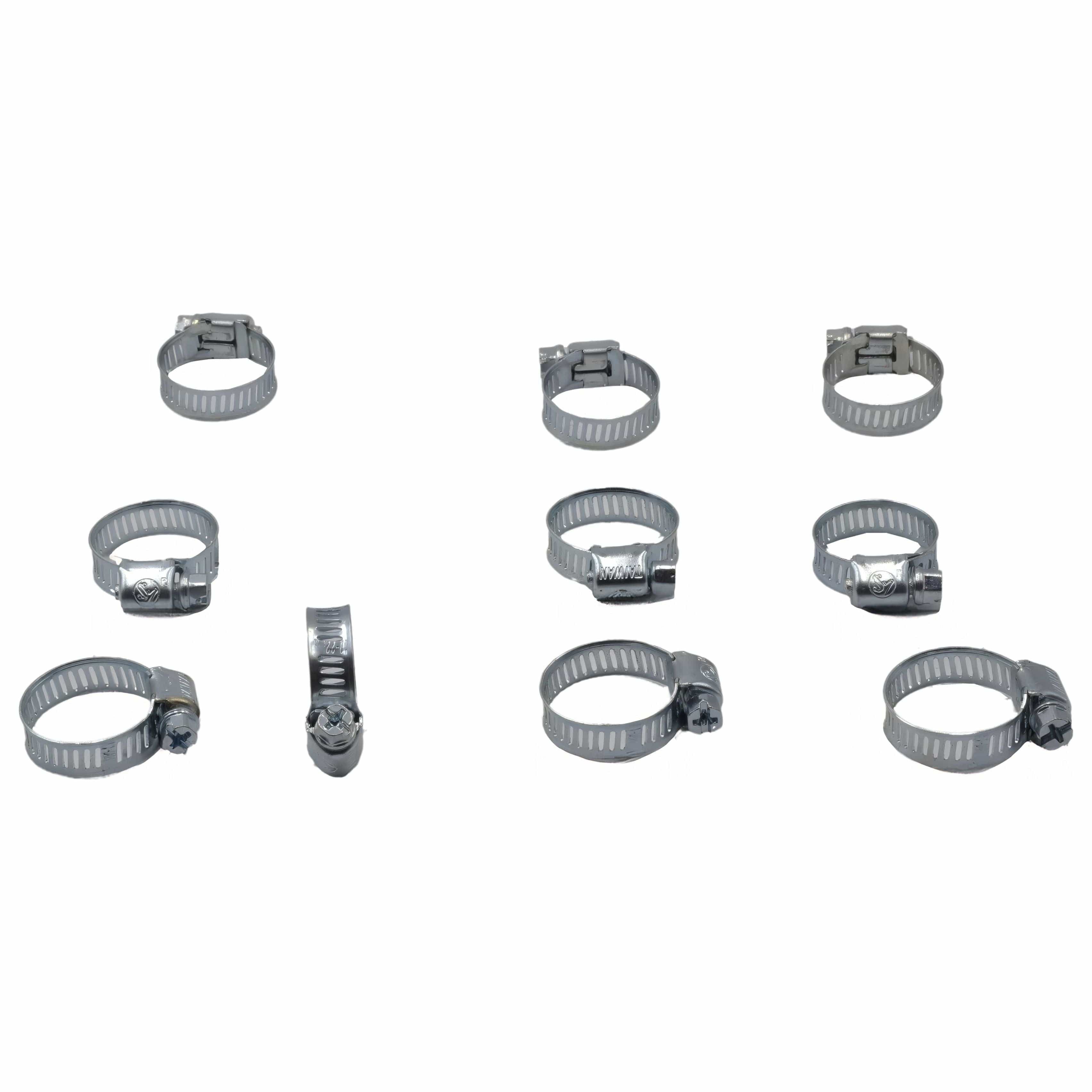 10 Piece Zinc 12-23mm Worm Drive Hose Clamp-2