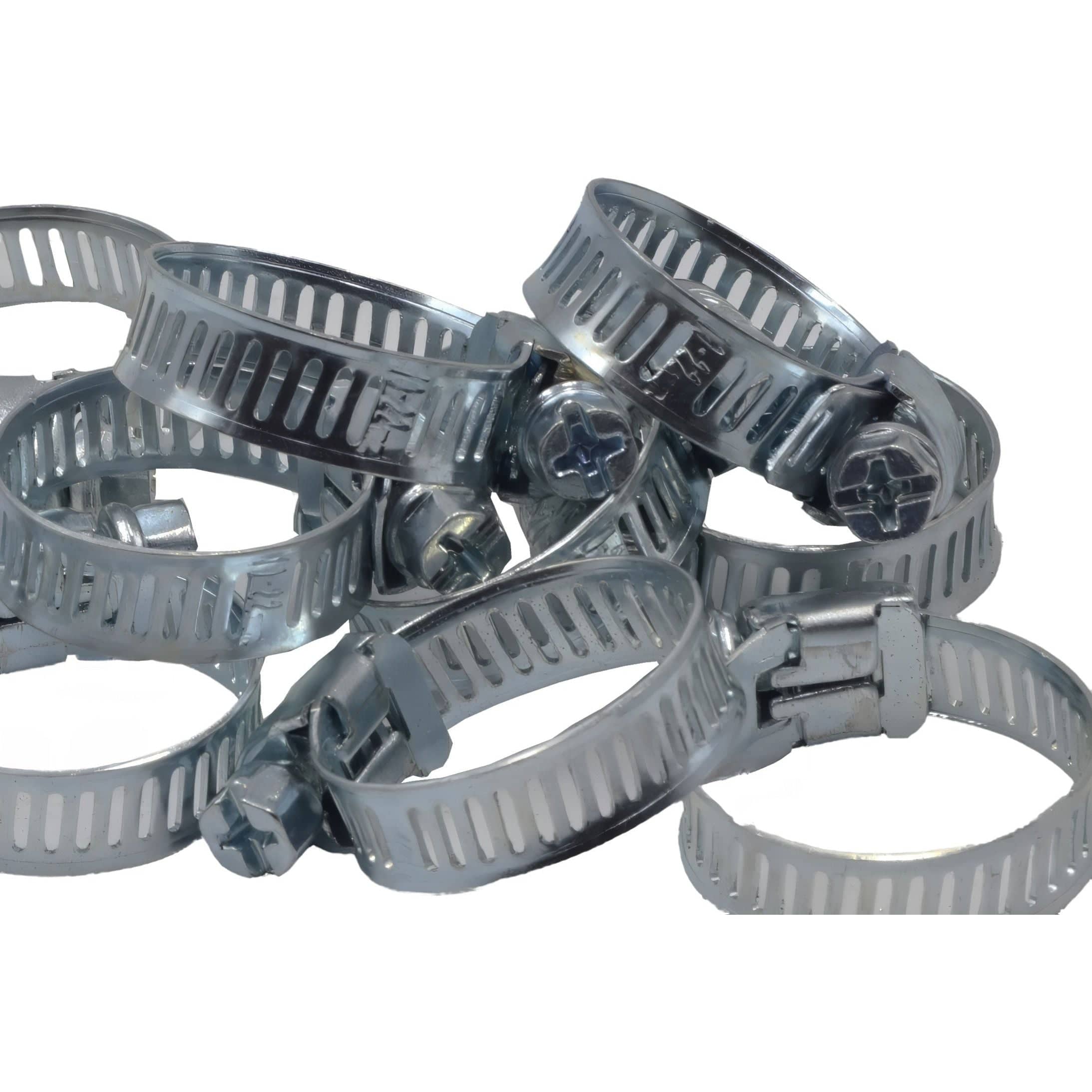 10 Piece Zinc 12-23mm Worm Drive Hose Clamp-1