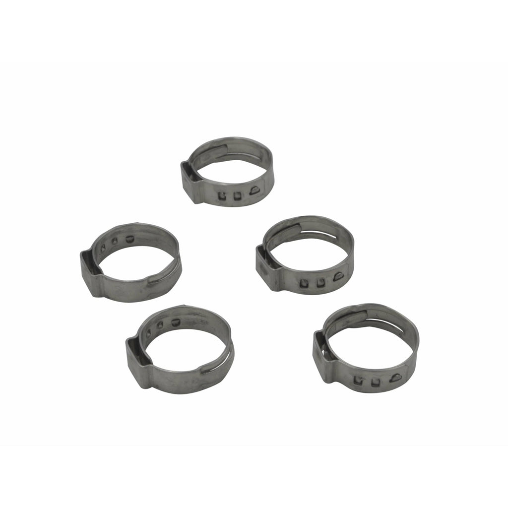 100 Piece 304 Stainless Steel 16-19.2mm Ear Hose Clamp-1