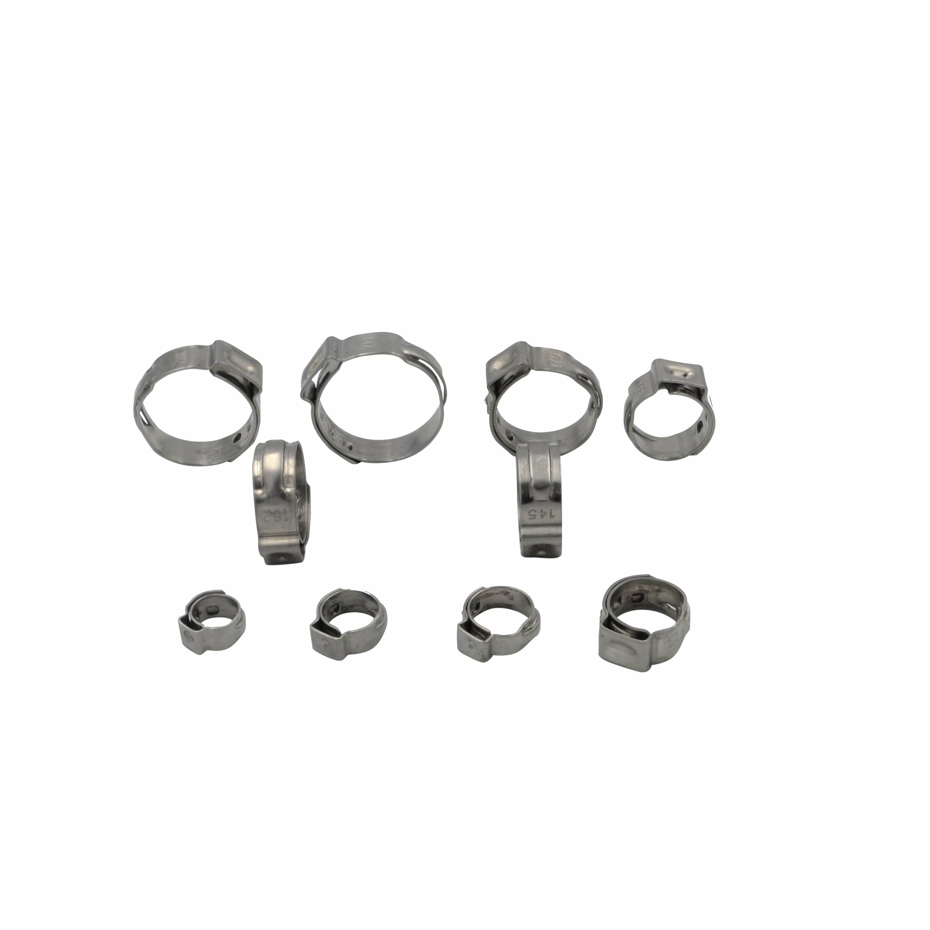 100 Piece 304 Stainless Steel 7.3-9mm Ear Hose Clamp-2