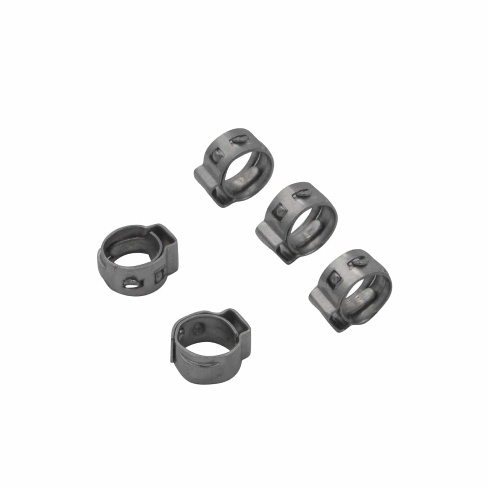 100pc 304 Stainless Steel 5.8-7mm Ear Hose Clamp Grab Kit Assortment-3