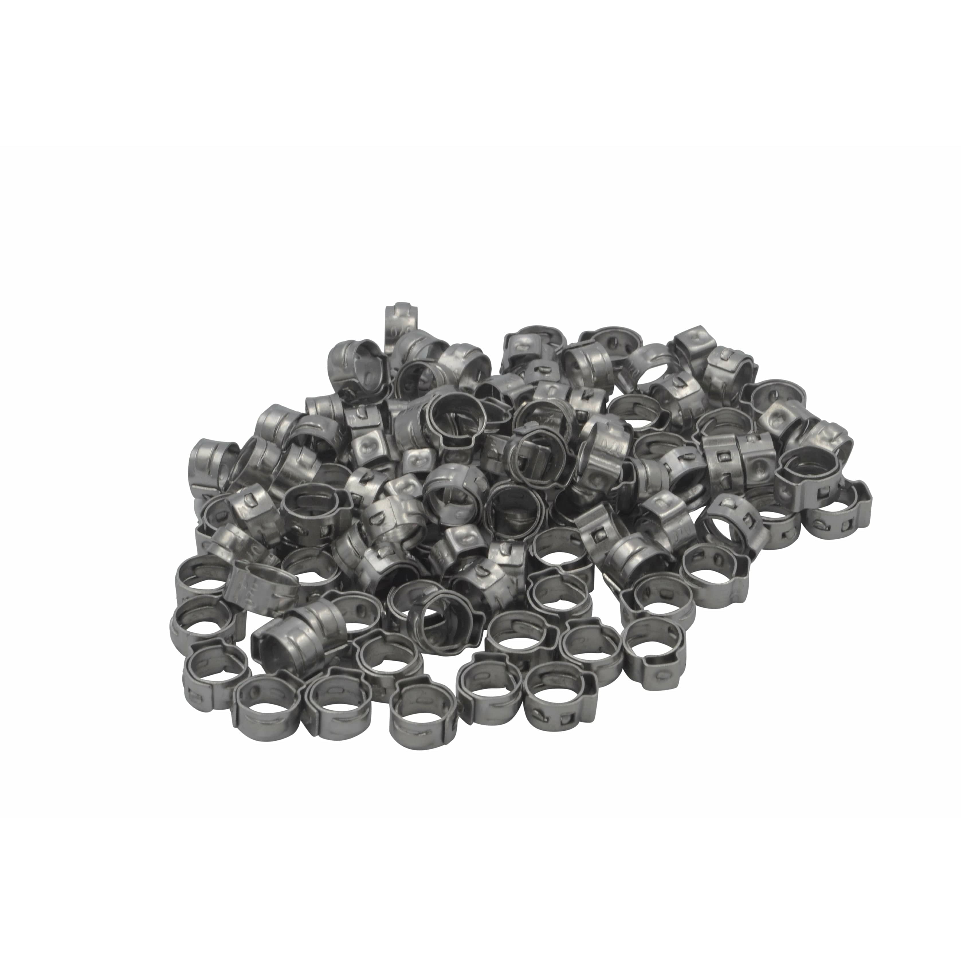 100pc 304 Stainless Steel 5.8-7mm Ear Hose Clamp Grab Kit Assortment-0