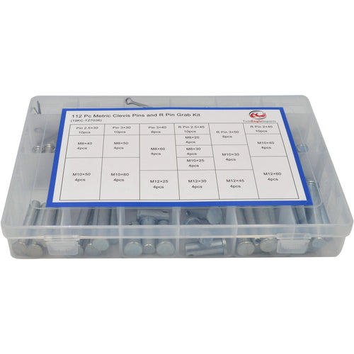 112pc Metric Clevis Pins and R Pin Grab Kit-0