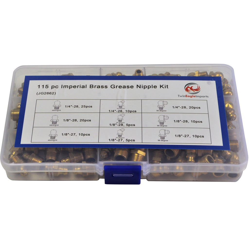 115Pc Grease Nipples Brass  Grab Kit-1
