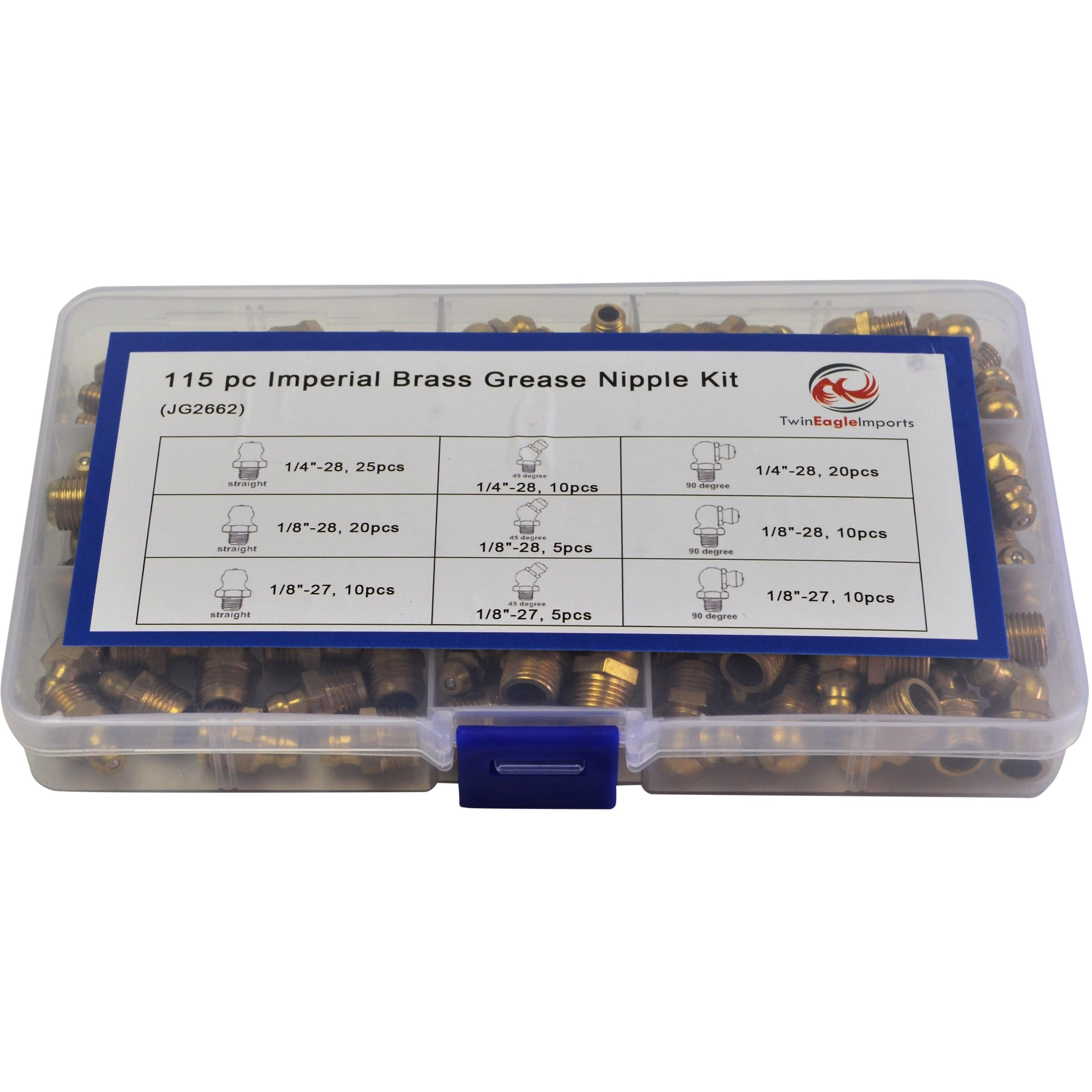 115Pc Grease Nipples Brass  Grab Kit-1