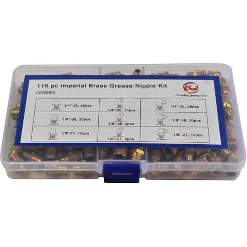115Pc Grease Nipples Brass  Grab Kit-1