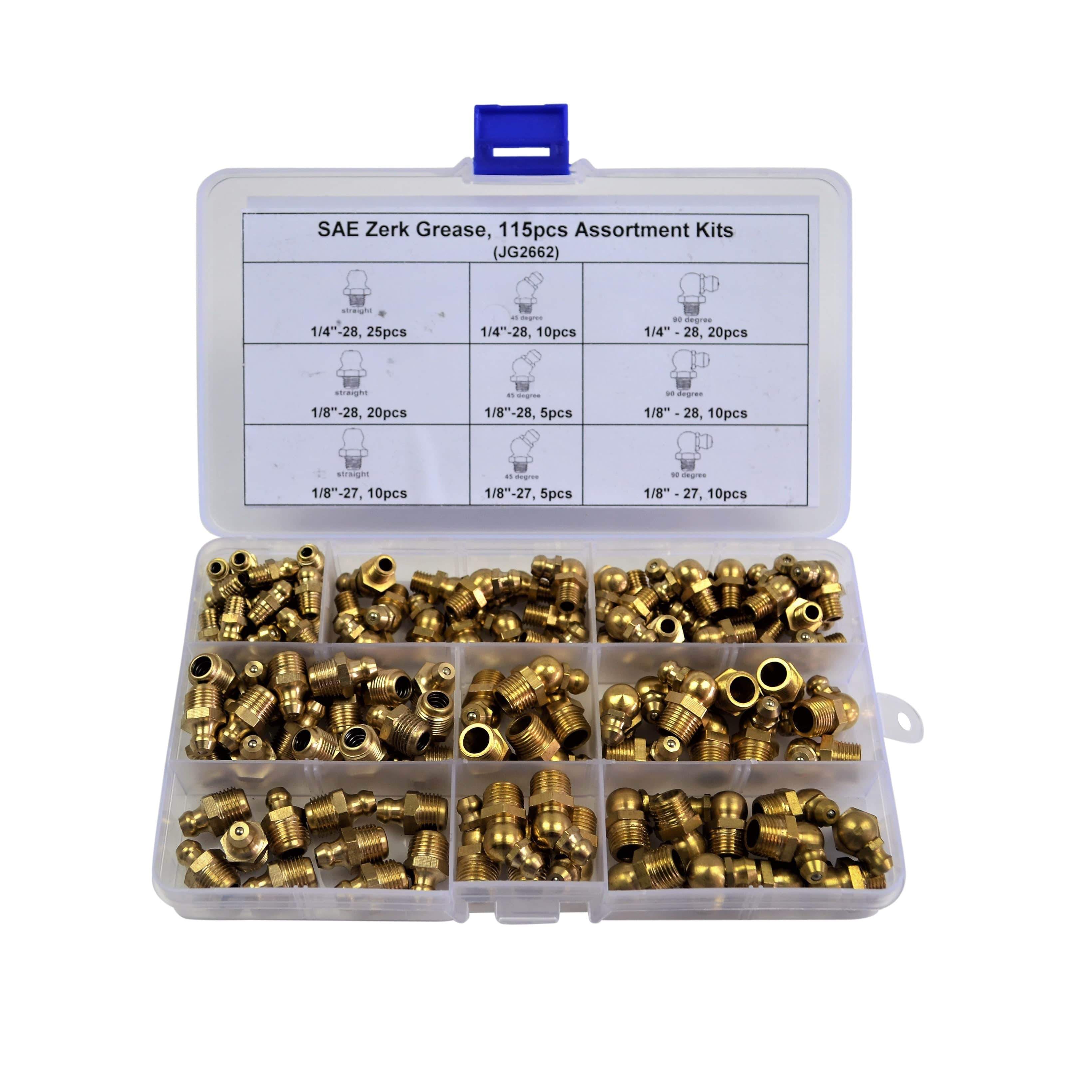 115Pc Grease Nipples Brass  Grab Kit-0