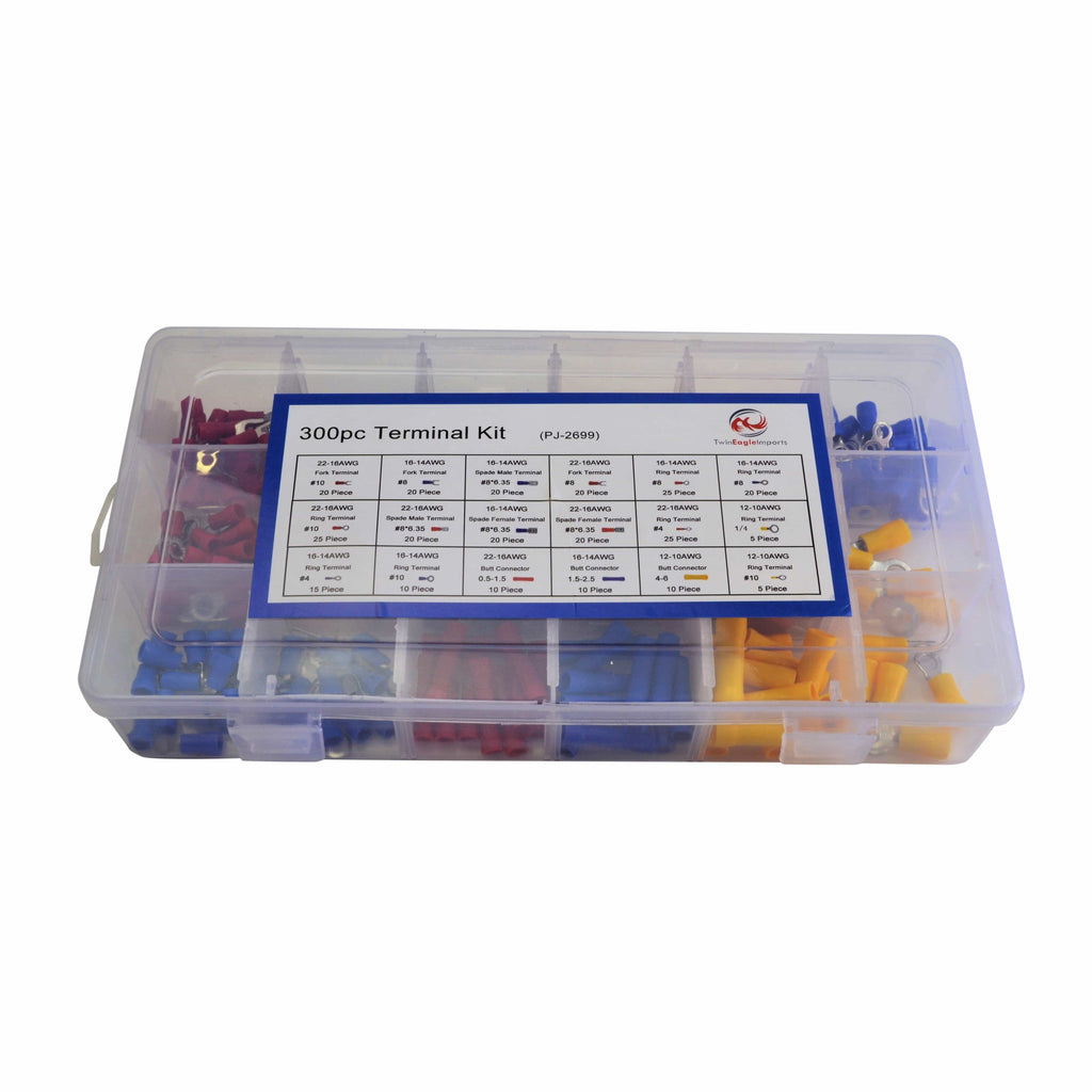 300pc 12/24 Insulated Electrical Wire Terminal-4