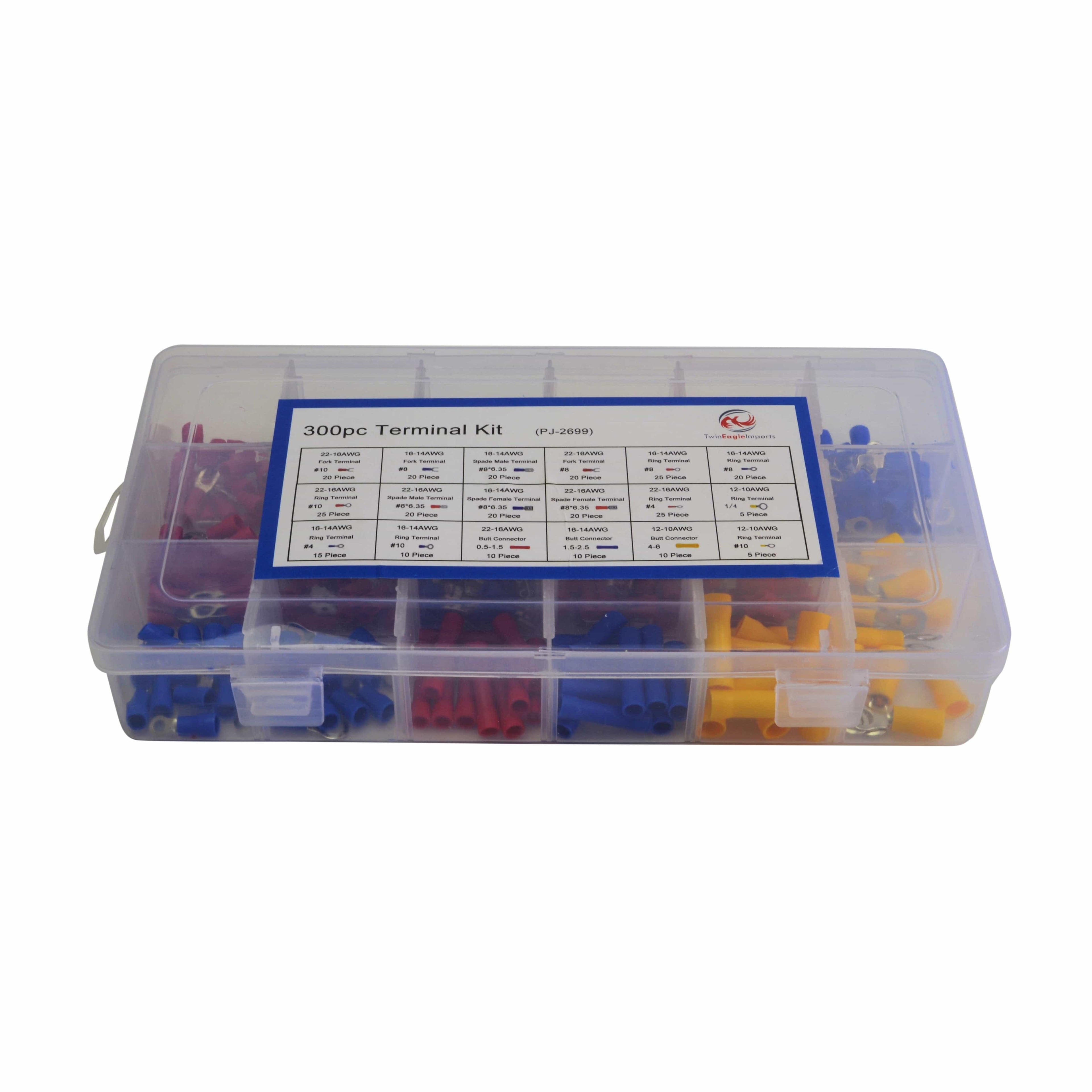 300pc 12/24 Insulated Electrical Wire Terminal-1