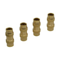 4 Piece 1/2 DOT Straight Brass Push in Hose Connect Grab Kit Assortment-0