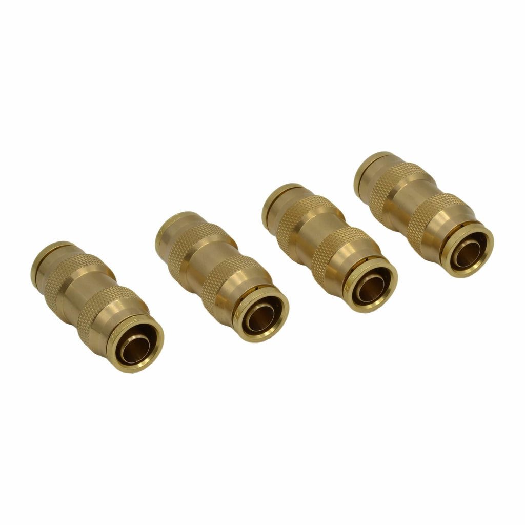 4 Piece 1/2 DOT Straight Brass Push in Hose Connect Grab Kit Assortment-1