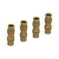 4 Piece 1/4 DOT Straight Brass Push in Hose Connect Grab Kit Assortment-0