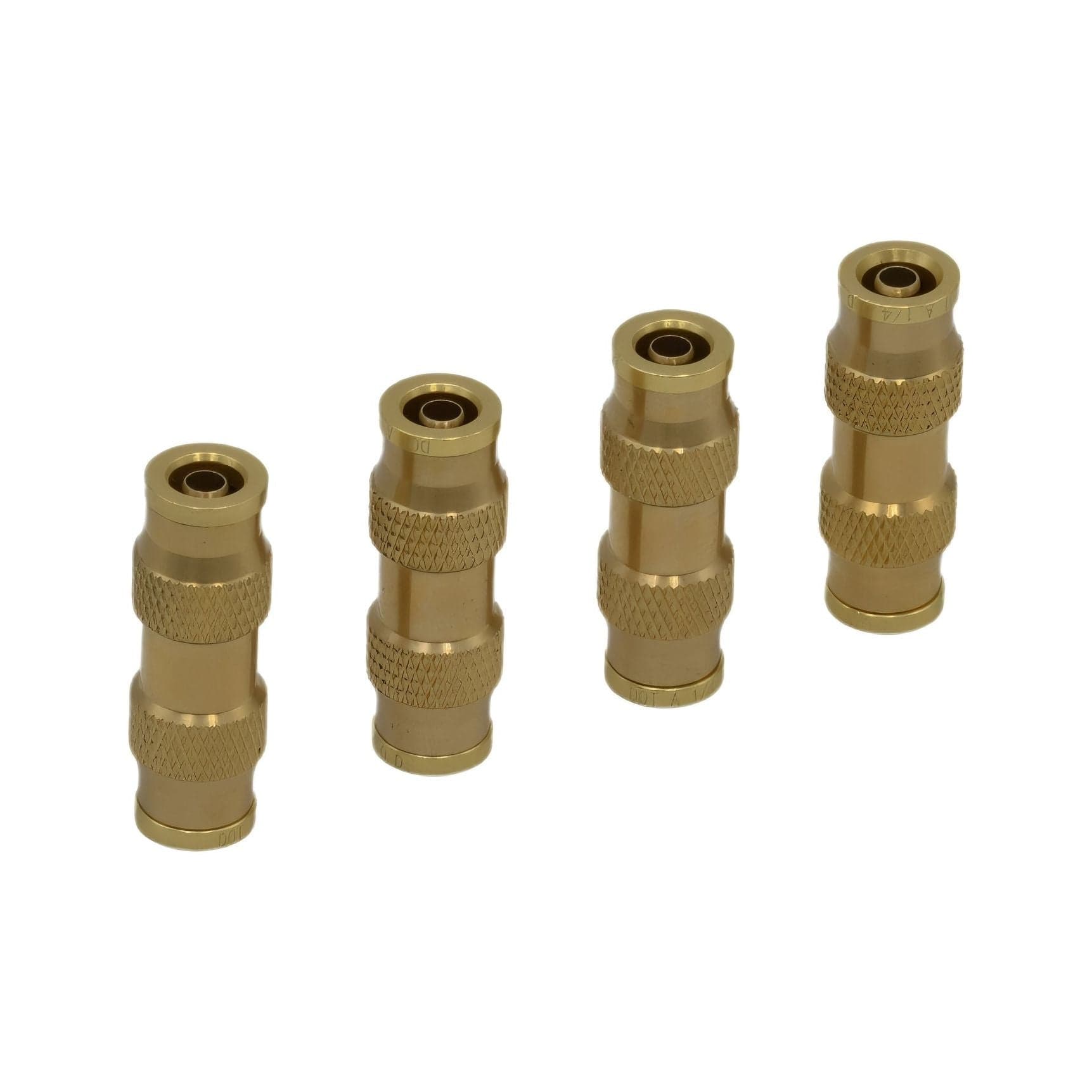 4 Piece 1/4 DOT Straight Brass Push in Hose Connect Grab Kit Assortment-0