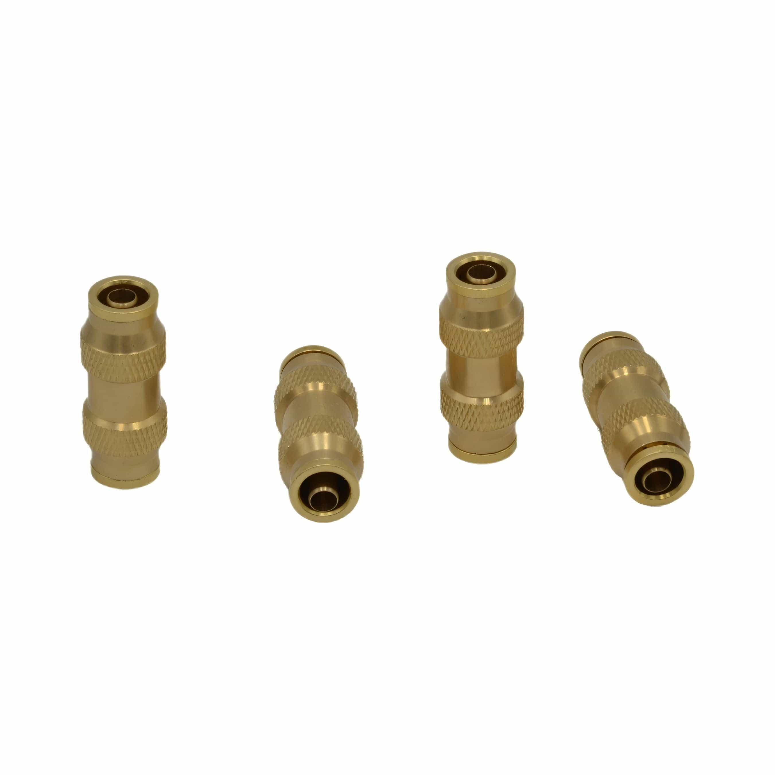 4 Piece 3/8 DOT Straight Brass Push in Hose Connect Grab Kit Assortment-2