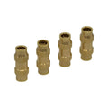 4 Piece 3/8 DOT Straight Brass Push in Hose Connect Grab Kit Assortment-0