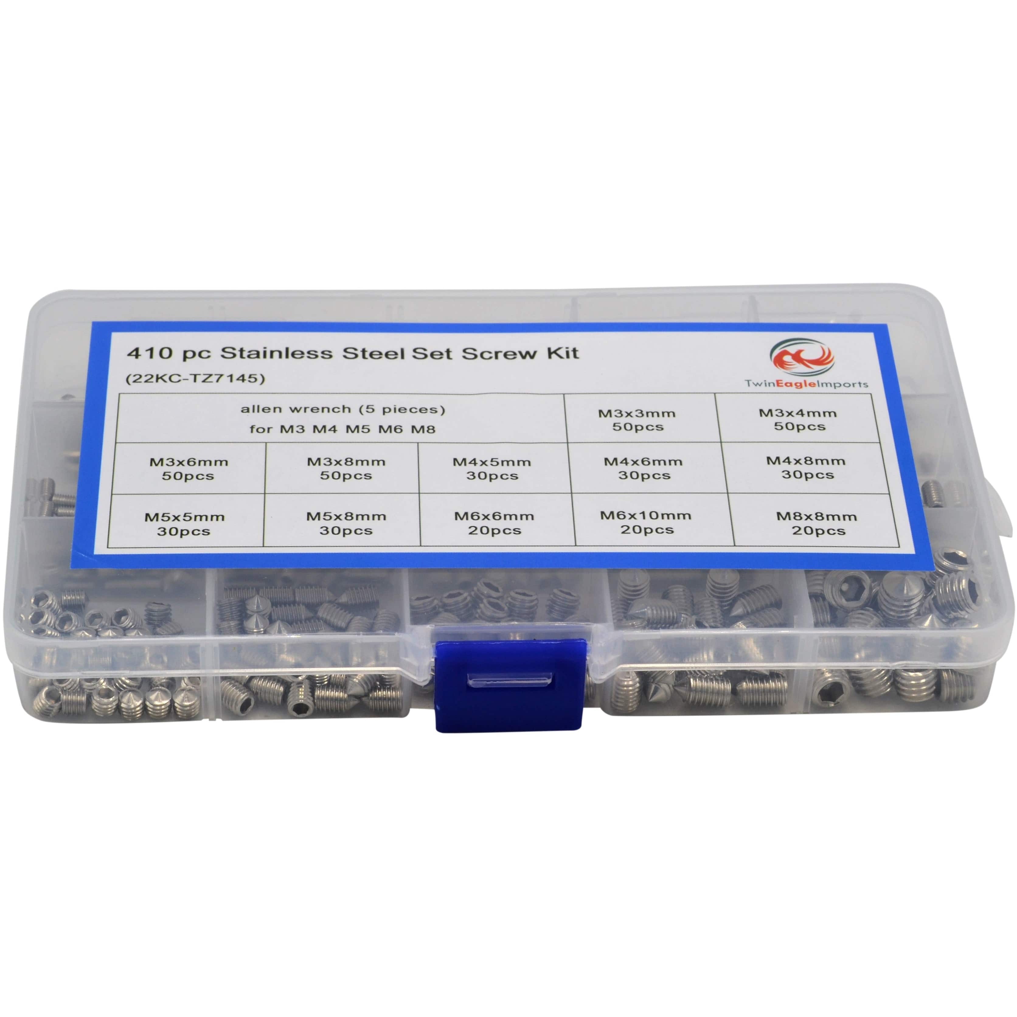 410 Piece Stainless Steel Metric Set Screw Grab Kit Assortment-0