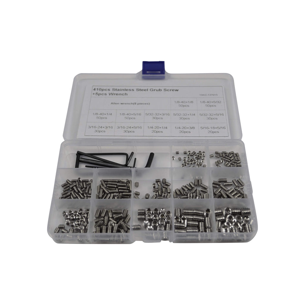 410pc Imperial Stainless Steel Grub Screw Grab Kit Assortment-0