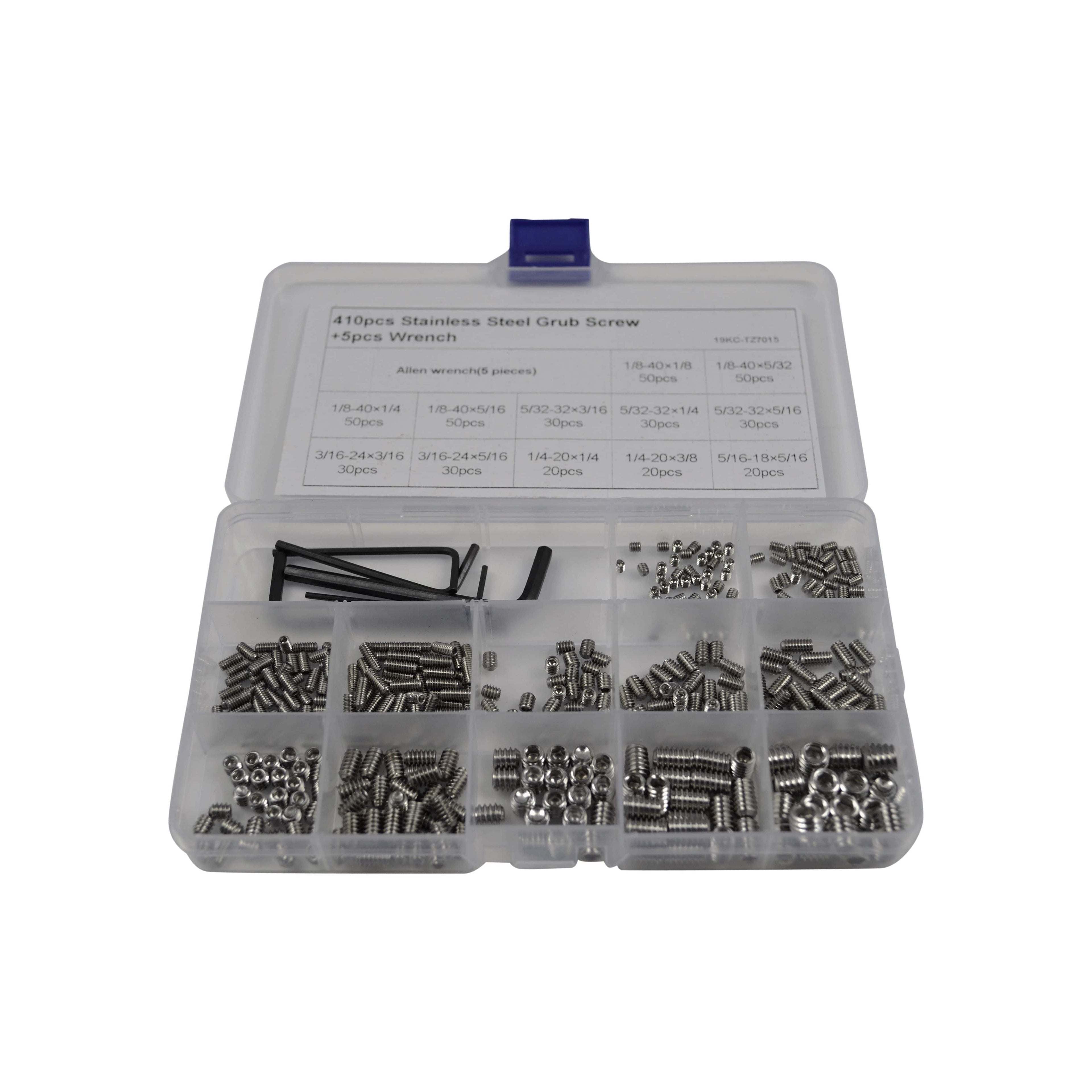 410pc Imperial Stainless Steel Grub Screw Grab Kit Assortment-0