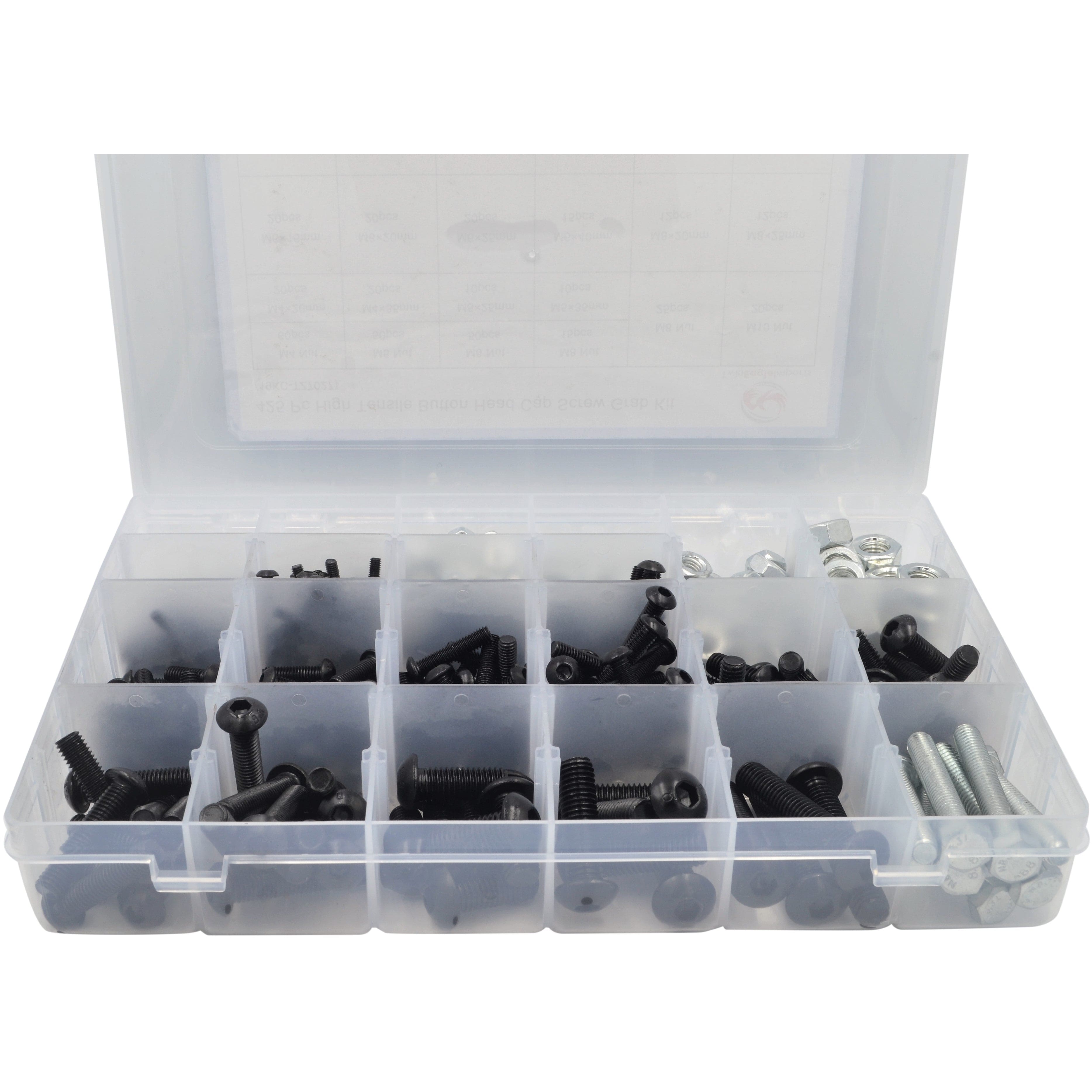 425pc Button Head Cap Screw Bolts Grab Kit-1