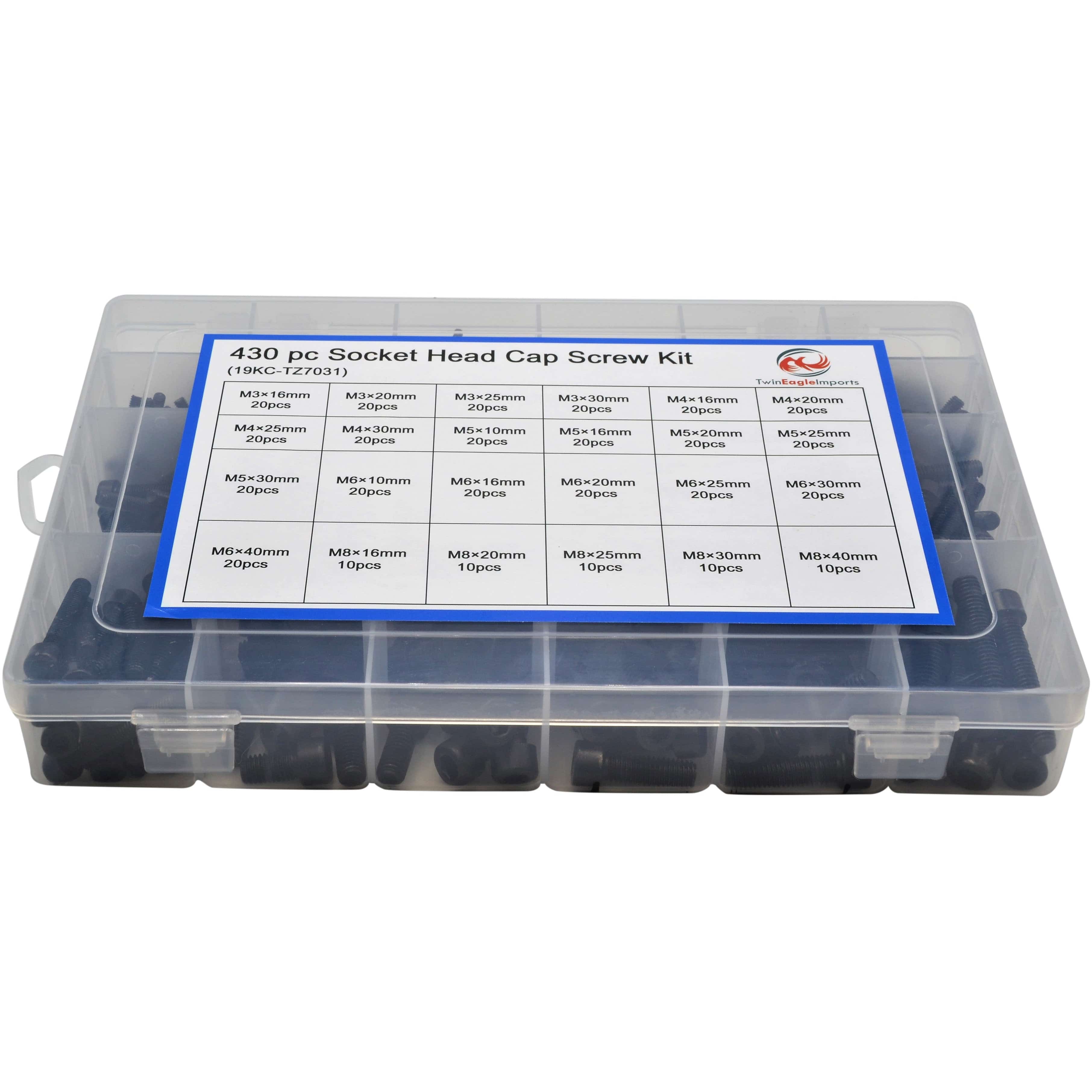 430pc High Tensile Cap Screw Bolts Grab Kit-0