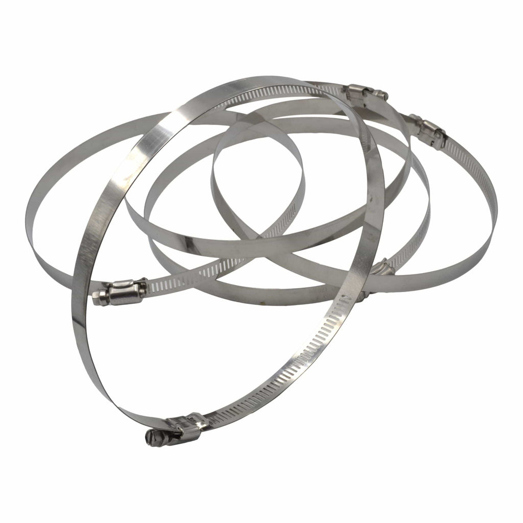 5 Piece 304 Stainless Steel 155-178mm Worm Drive Hose Clamp-4