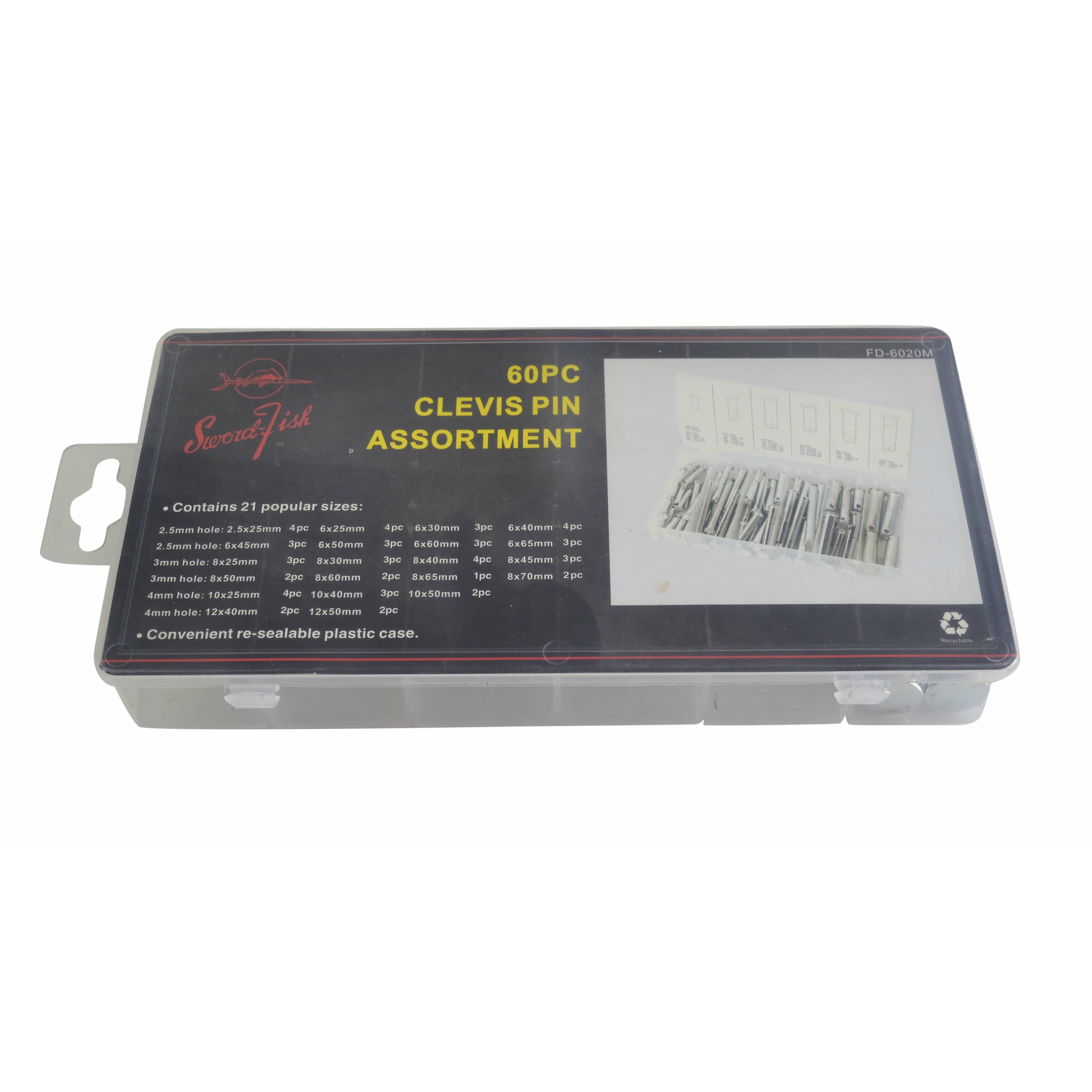 60pc Metric Clevis Pin Kit and 230pc Metric Cotter Pin Grab Kit-2