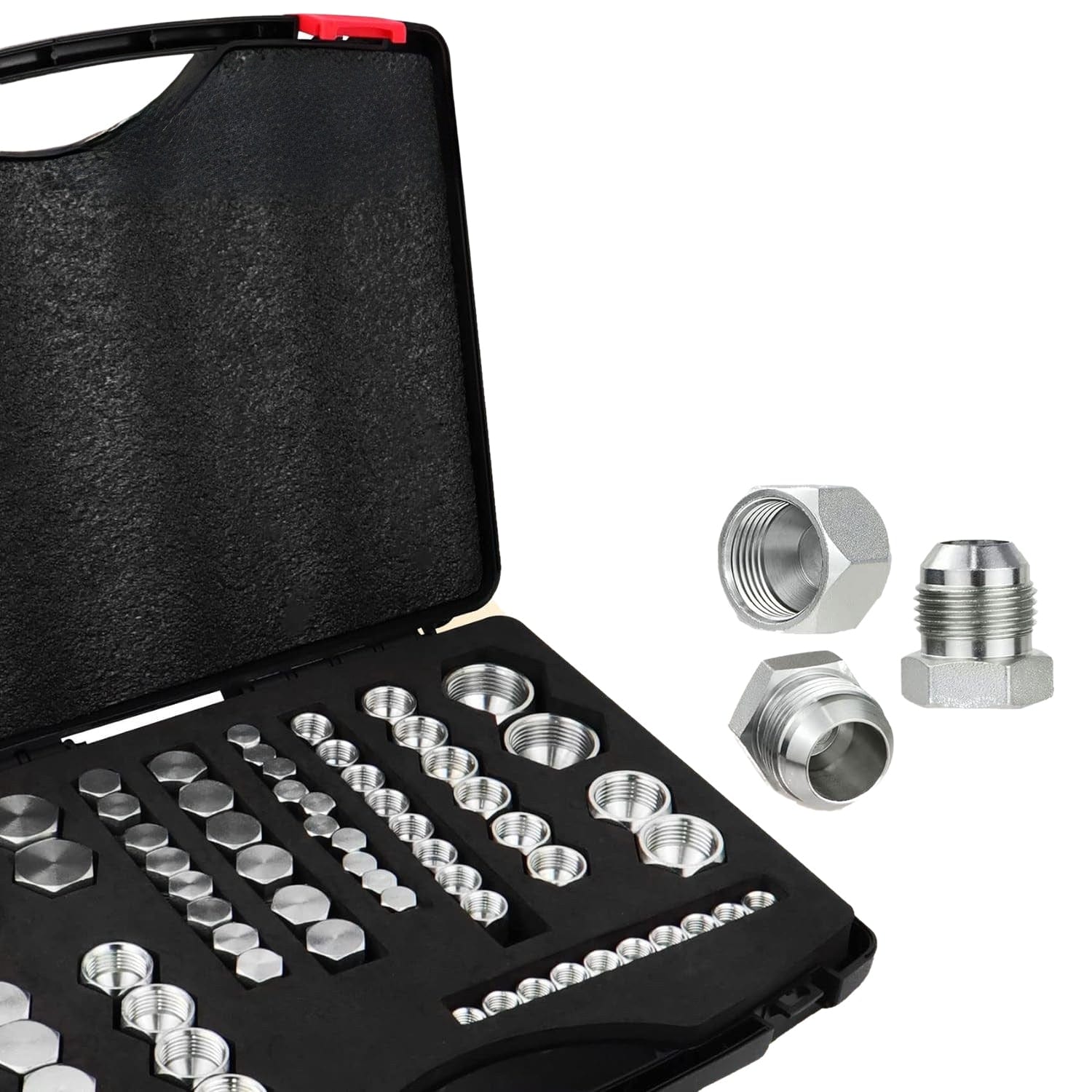 64 Pcs 37 Degree JIC Cap and Plug Hydraulic Blanking Kit-2