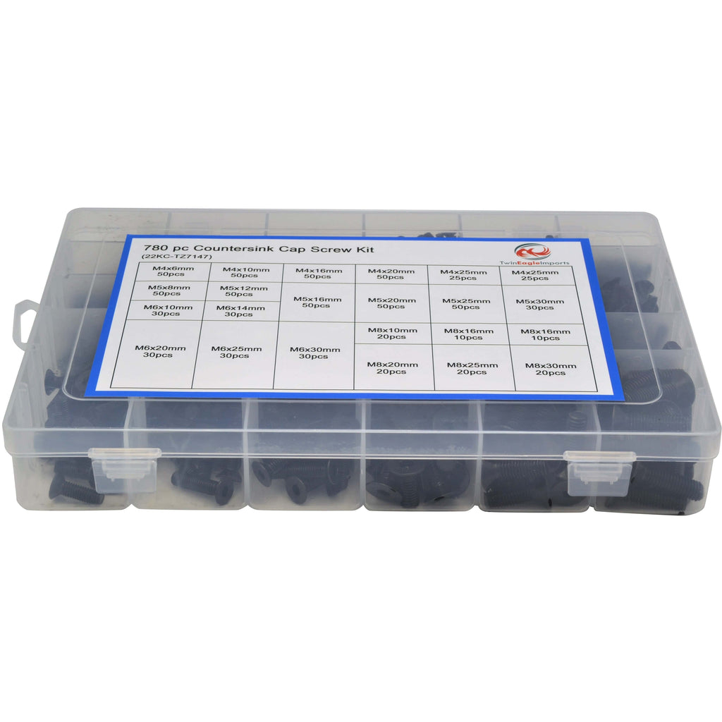 780 Piece High Tensile Countersink Cap Screw Grab Kit Assortment-0