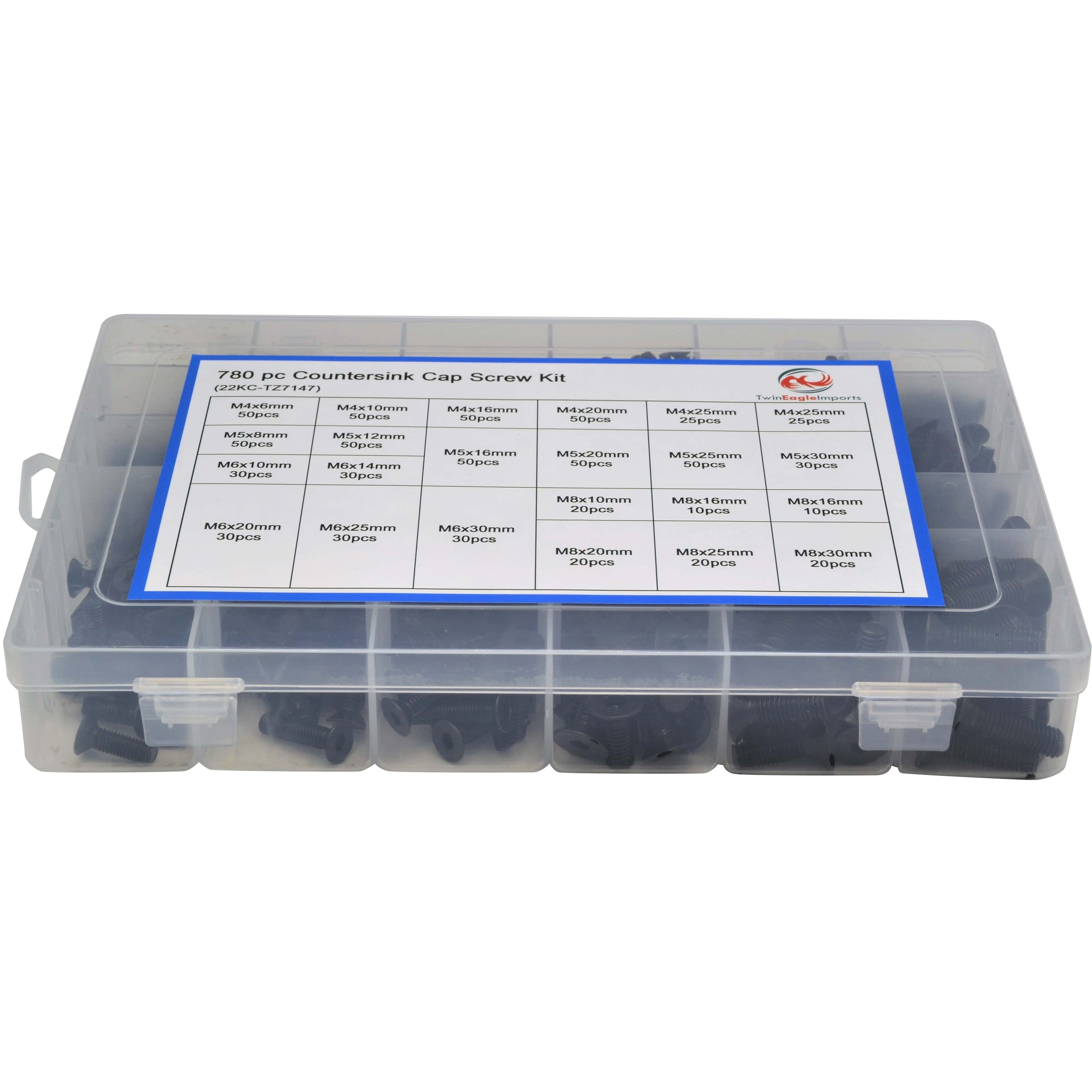 780 Piece High Tensile Countersink Cap Screw Grab Kit Assortment-0