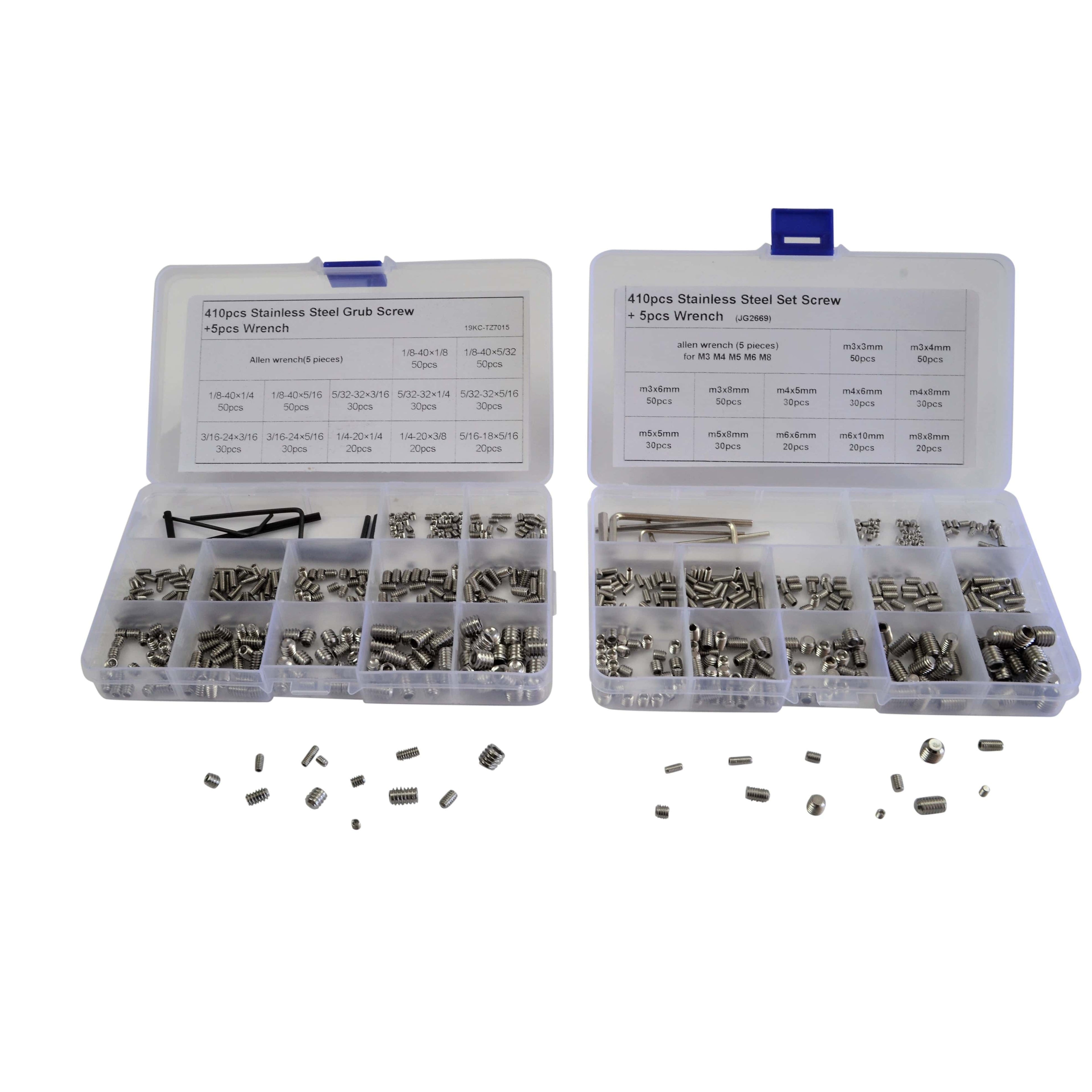 820pc Metric and Imperial Stainless Steel Grub Screw Grab Kit-2