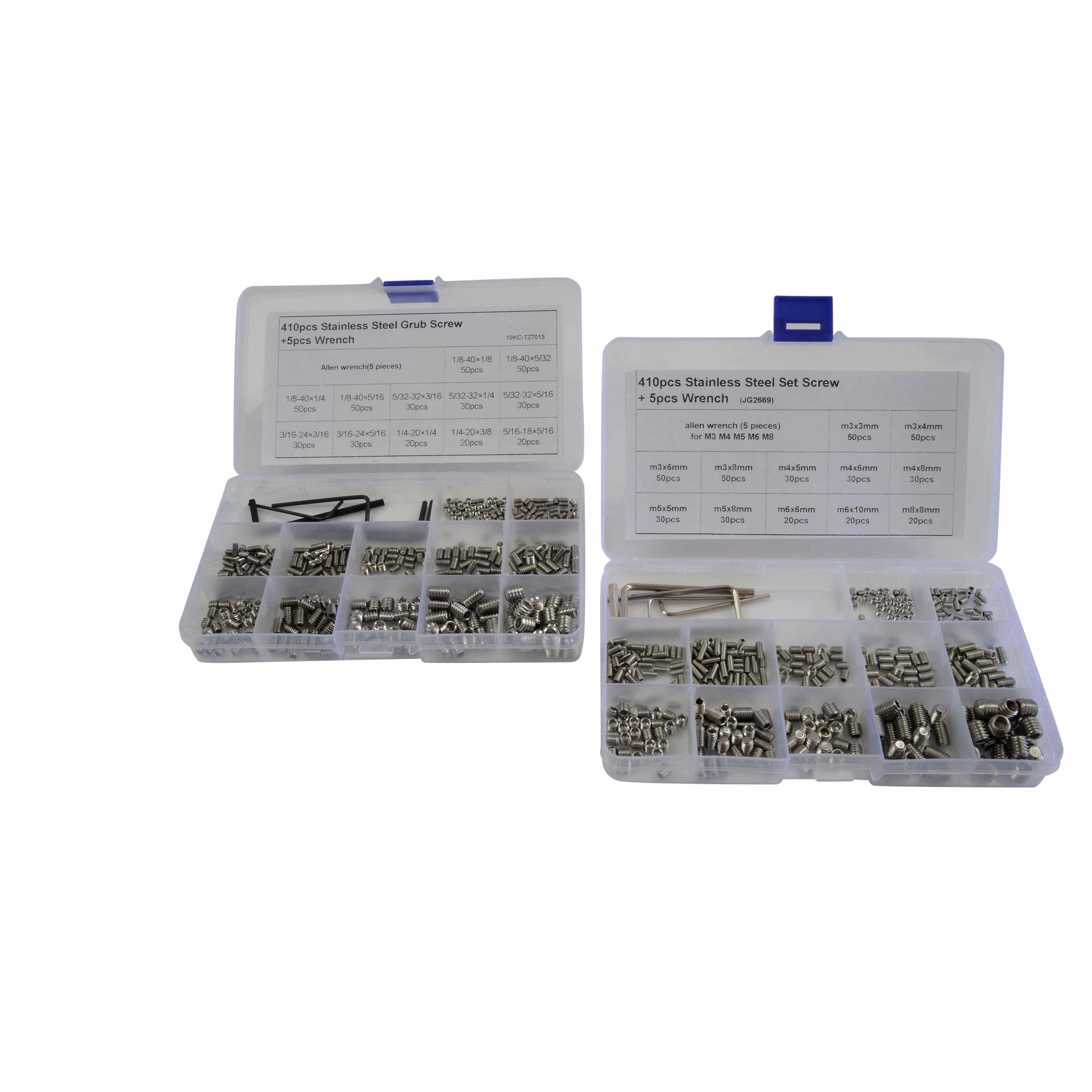 820pc Metric and Imperial Stainless Steel Grub Screw Grab Kit-0